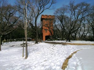 六道山公園展望台 雪