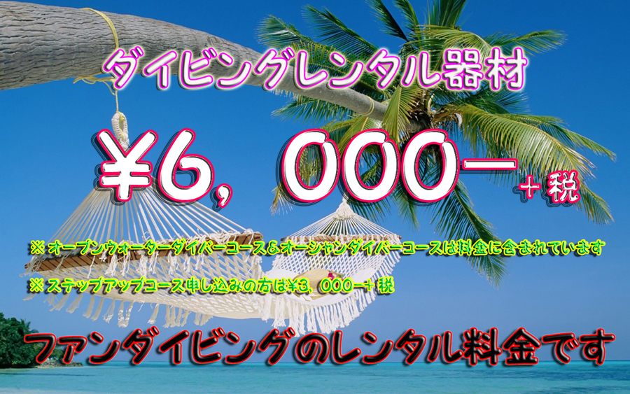 ダイビングスクールグループ割引