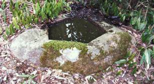 写真５−５：観音霊場の五角形の穴が有る丸石。