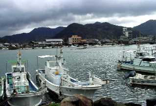 写真６：萩港の風景。