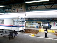 写真２－３：松浦鉄道西九州線の「たびら平戸口」駅構内。
