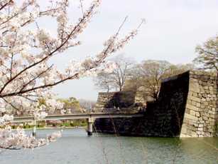 写真ａ１５：大坂城極楽橋を望む。
