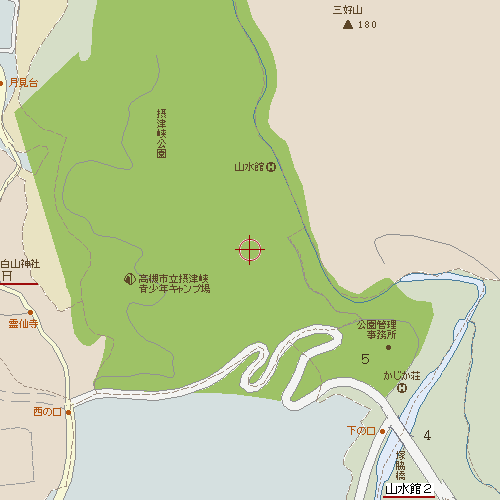 地図２：高槻市塚脇温泉場。