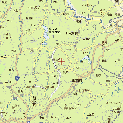 奈良県山辺郡山添村大字伏拝の周辺地図。