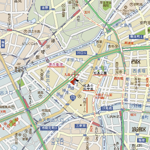 橋の地図−２（西区）。
