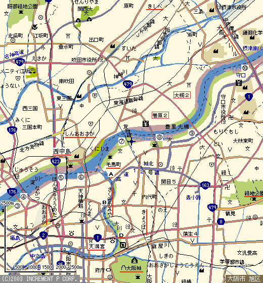 淀川の詳細地図−２。