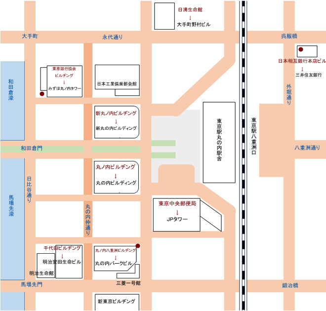 東京駅丸の内口地図