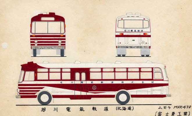 バスのカラーリング＞1960年代のスケッチブック