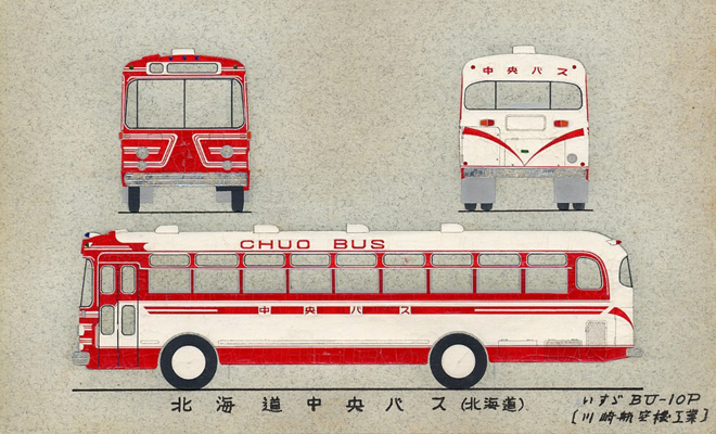 バスのカラーリング＞1960年代のスケッチブック