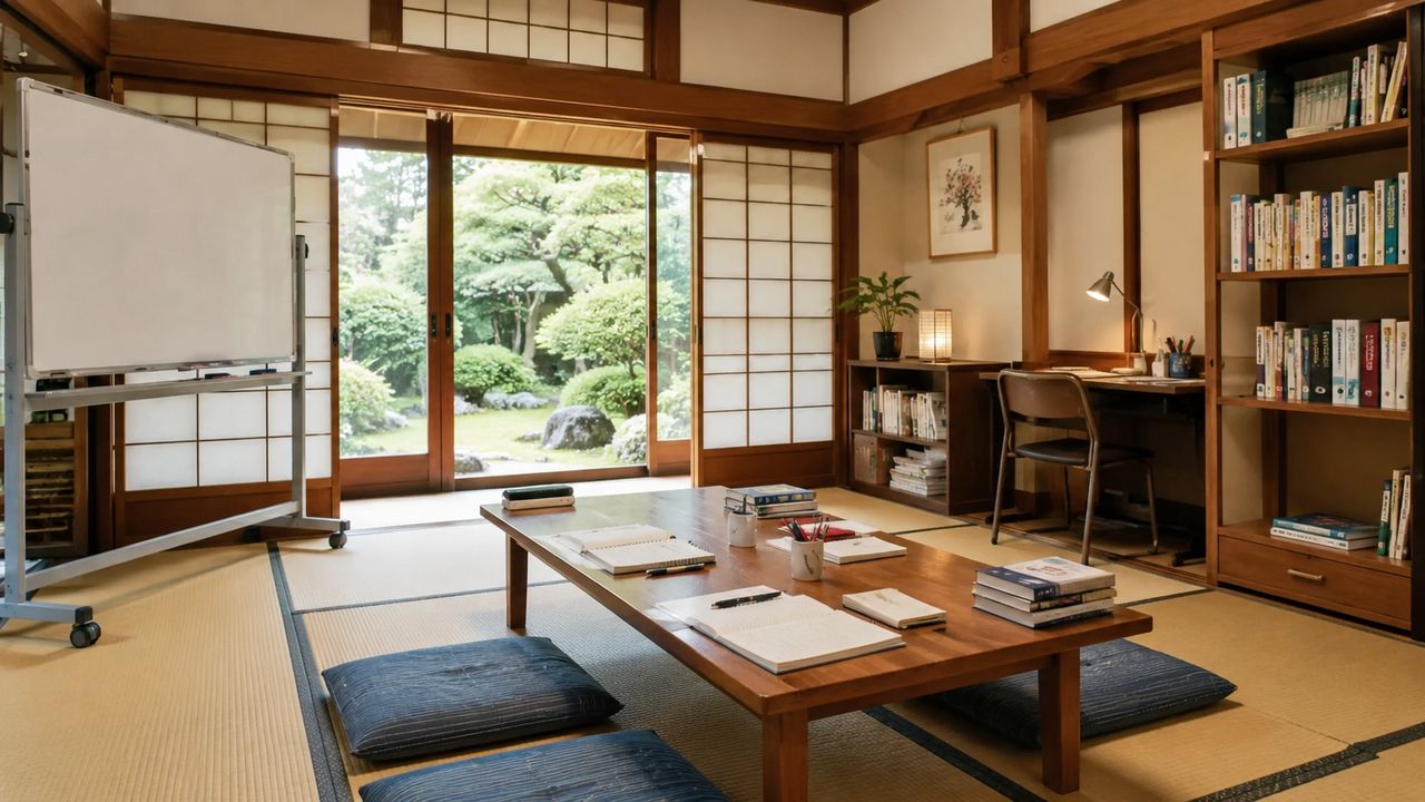 坪井英語塾の落ち着いた教室のイメージ